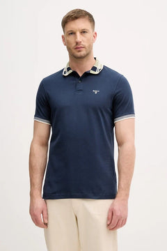 Camiseta de Algodón Callington para Hombre con Cuello Barbour