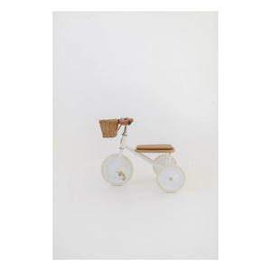 Banwood - Triciclo de metal y madera | Blanco