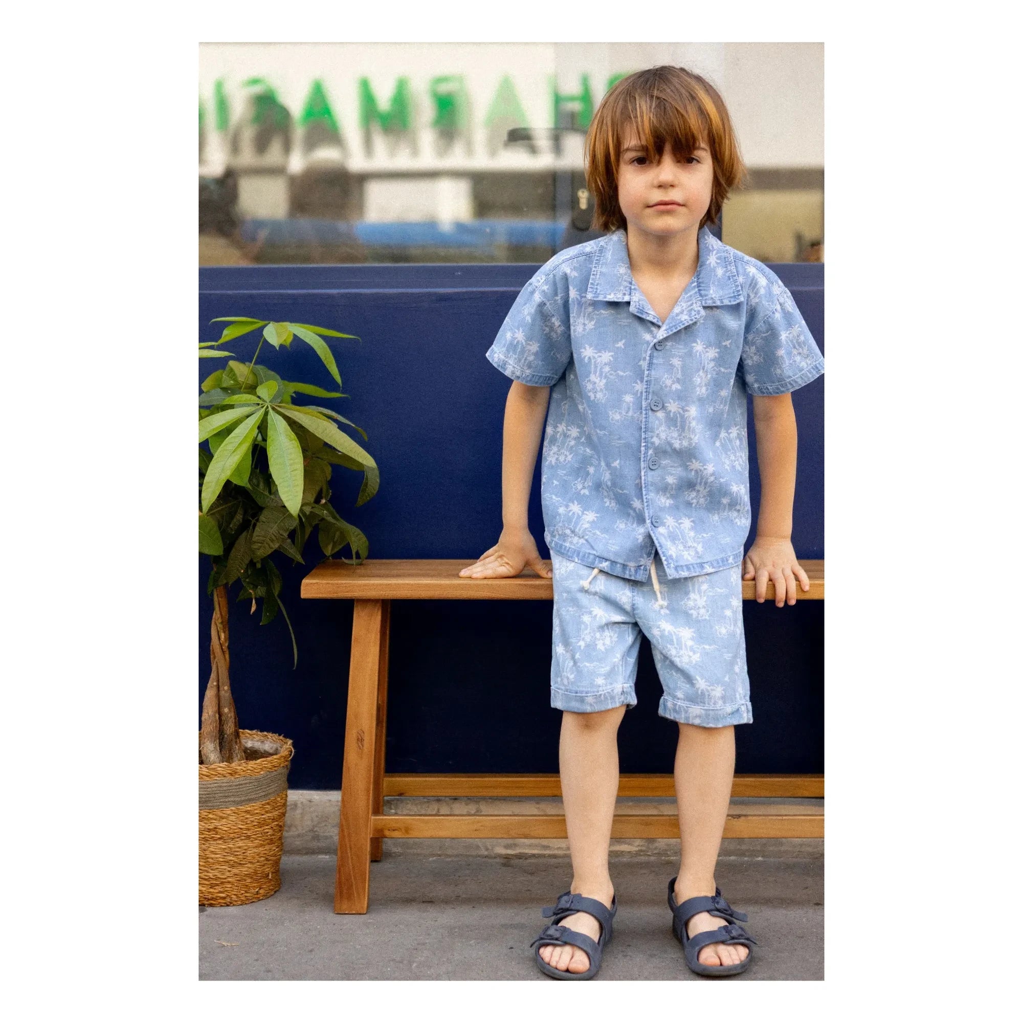 Louis Louise - Camisa vaquera Magnum Hawaii | Azul claro