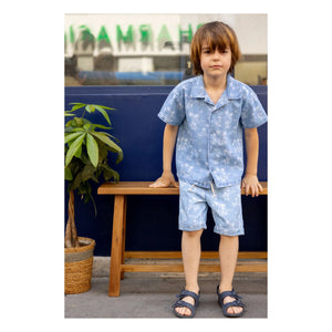 Louis Louise - Camisa vaquera Magnum Hawaii | Azul claro