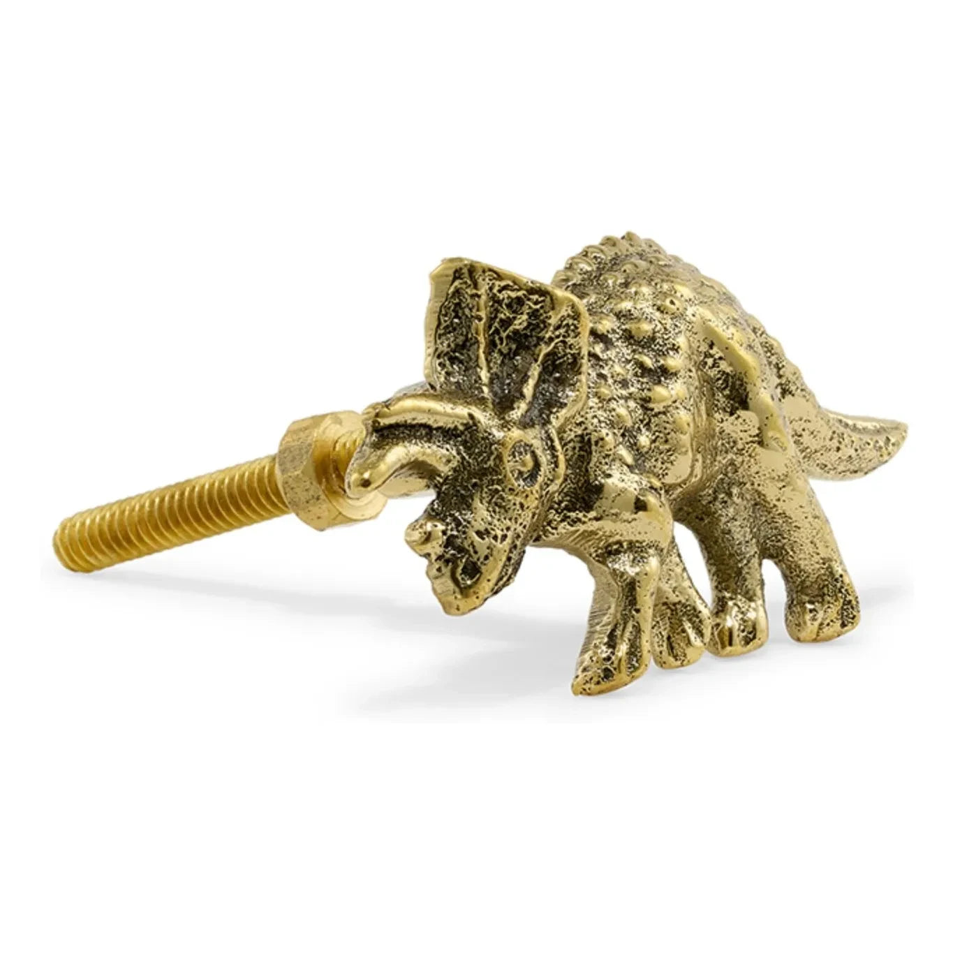 Doing Goods - Tirador de puerta de latón Triceratops | Dorado