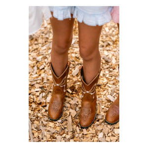 Bootstock - Botines de piel Bow | Marrón