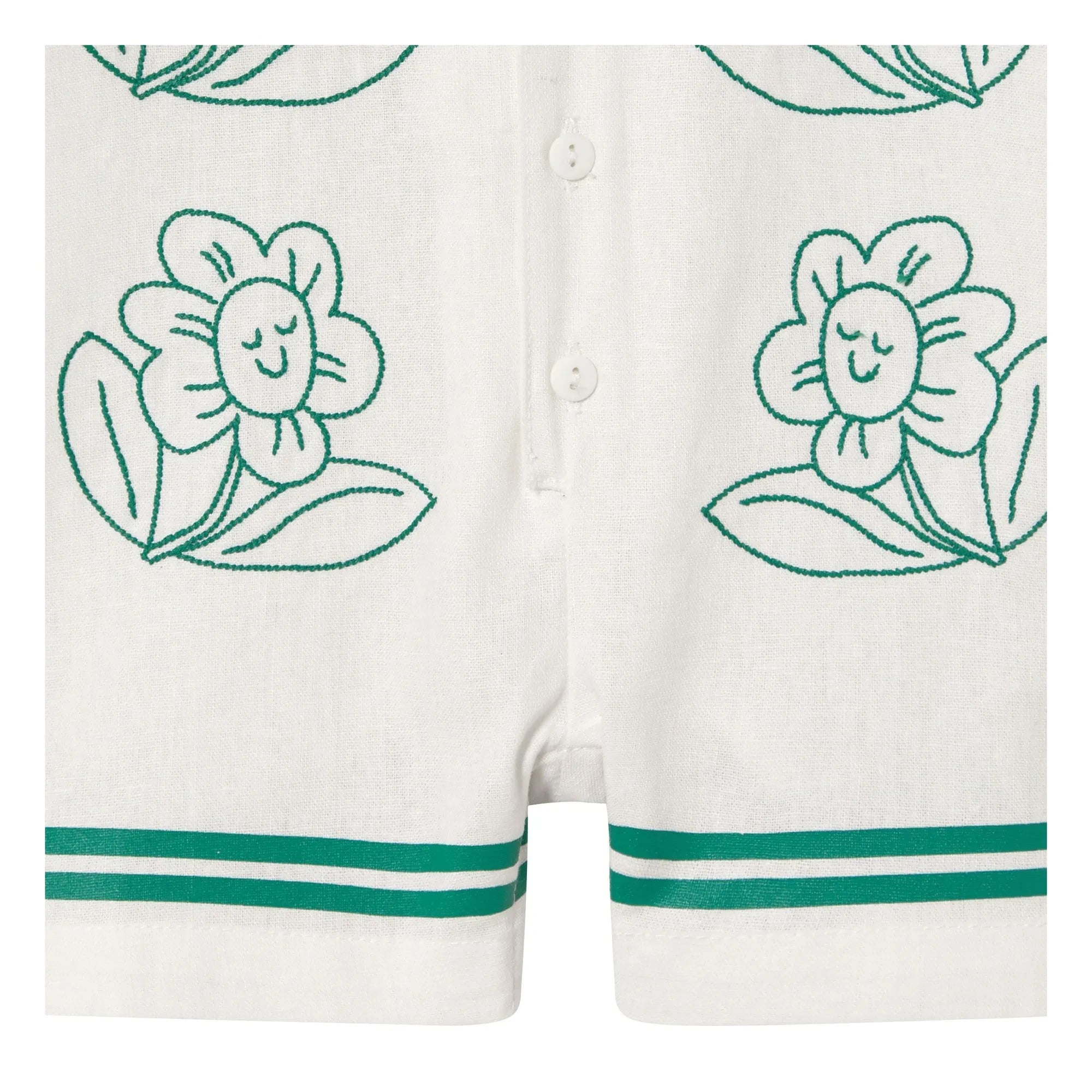 Tinycottons - Mono corto oversize floral | Blanco