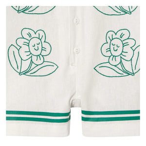 Tinycottons - Mono corto oversize floral | Blanco