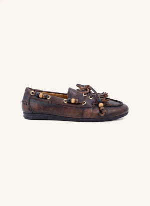Toral - Anahi Zapatos de Barco | Marrón Oscuro