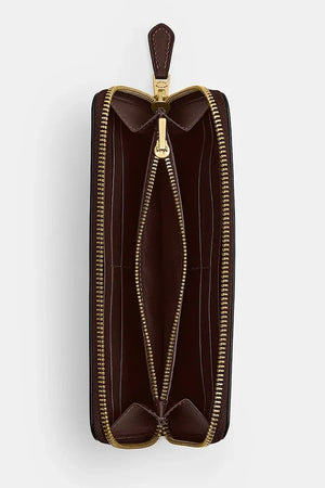 Cartera de cuero Coach Accordion Zip para mujer