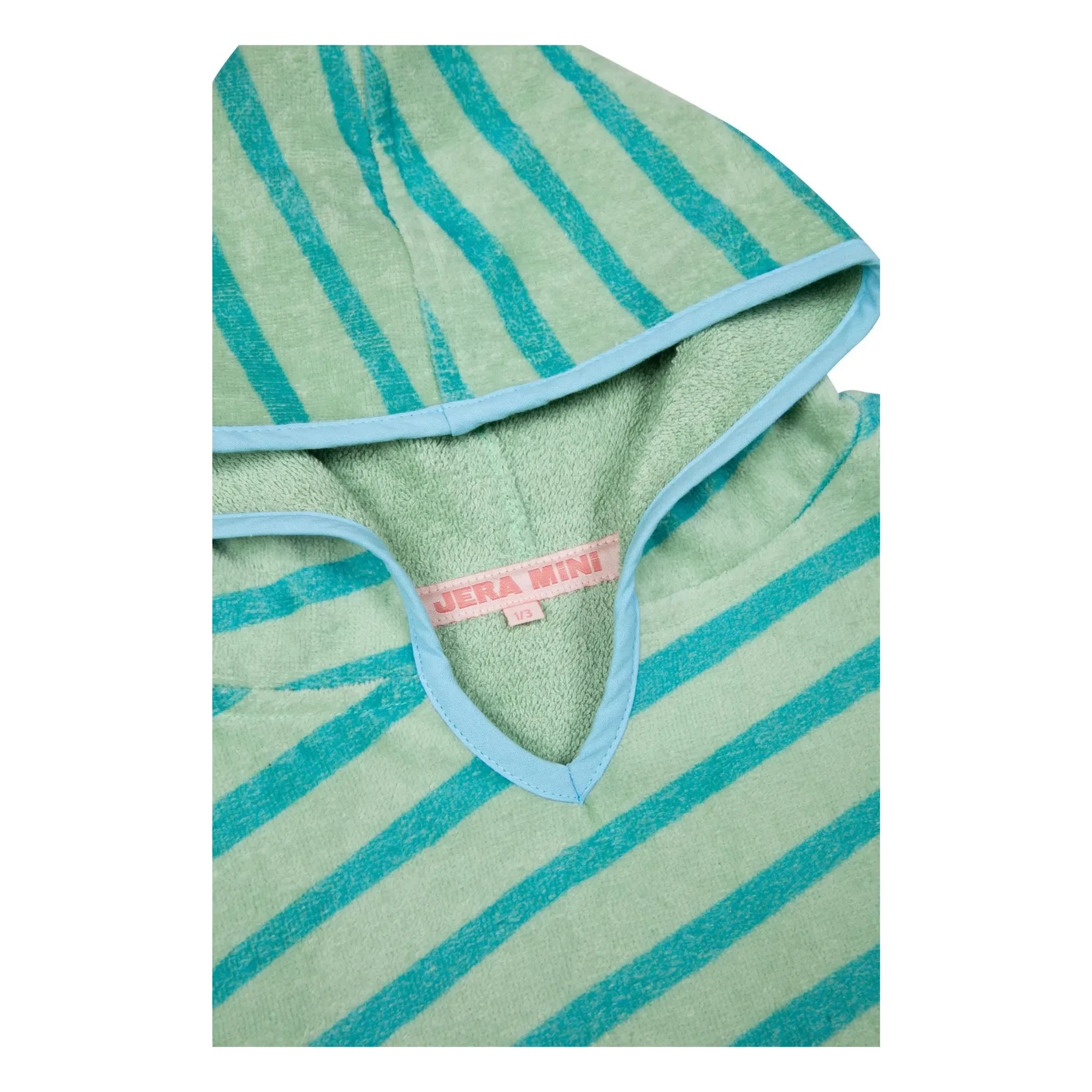 Jera Mini - Poncho de toalla a rayas | Verde