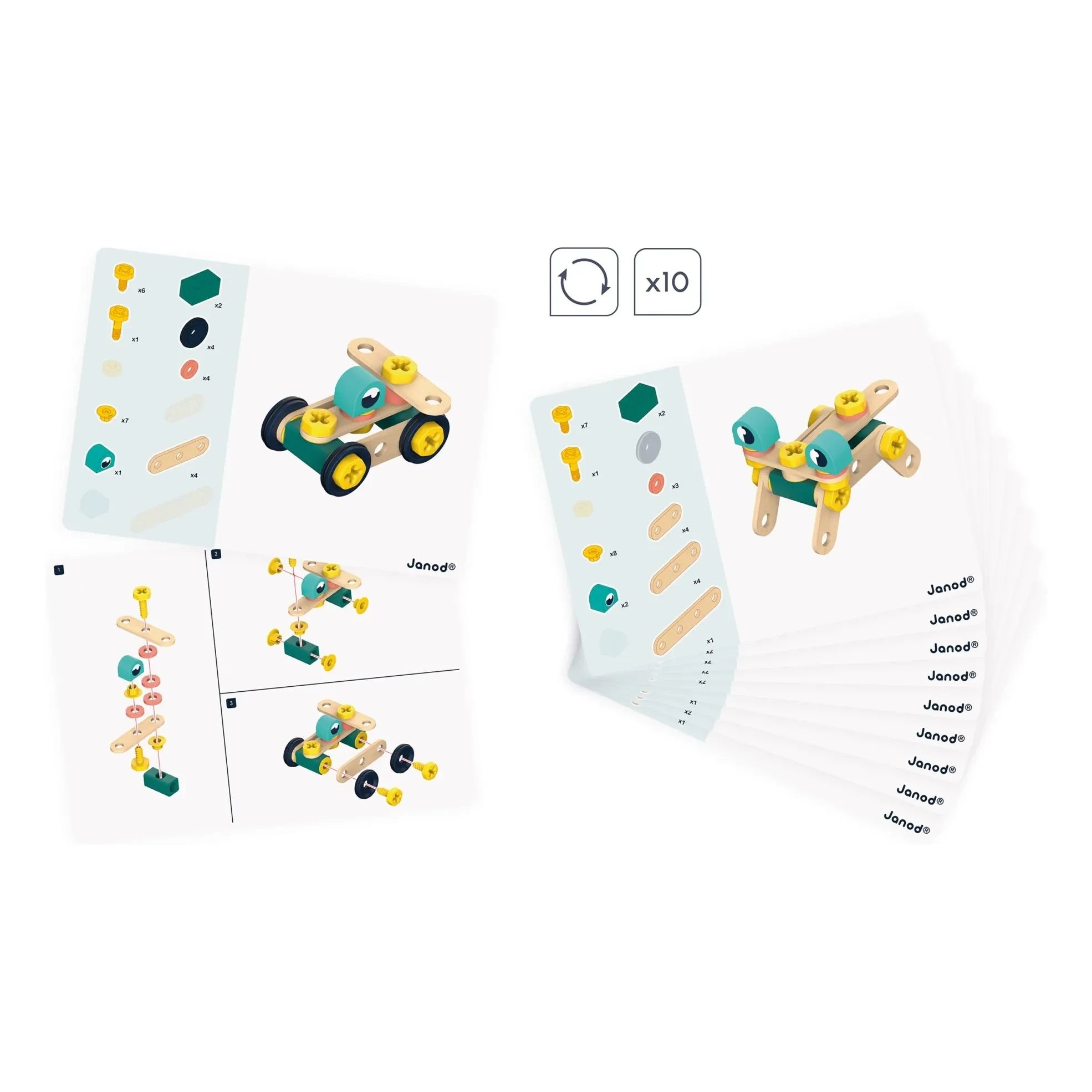 Janod - Brico'Kids Barril - 50 piezas