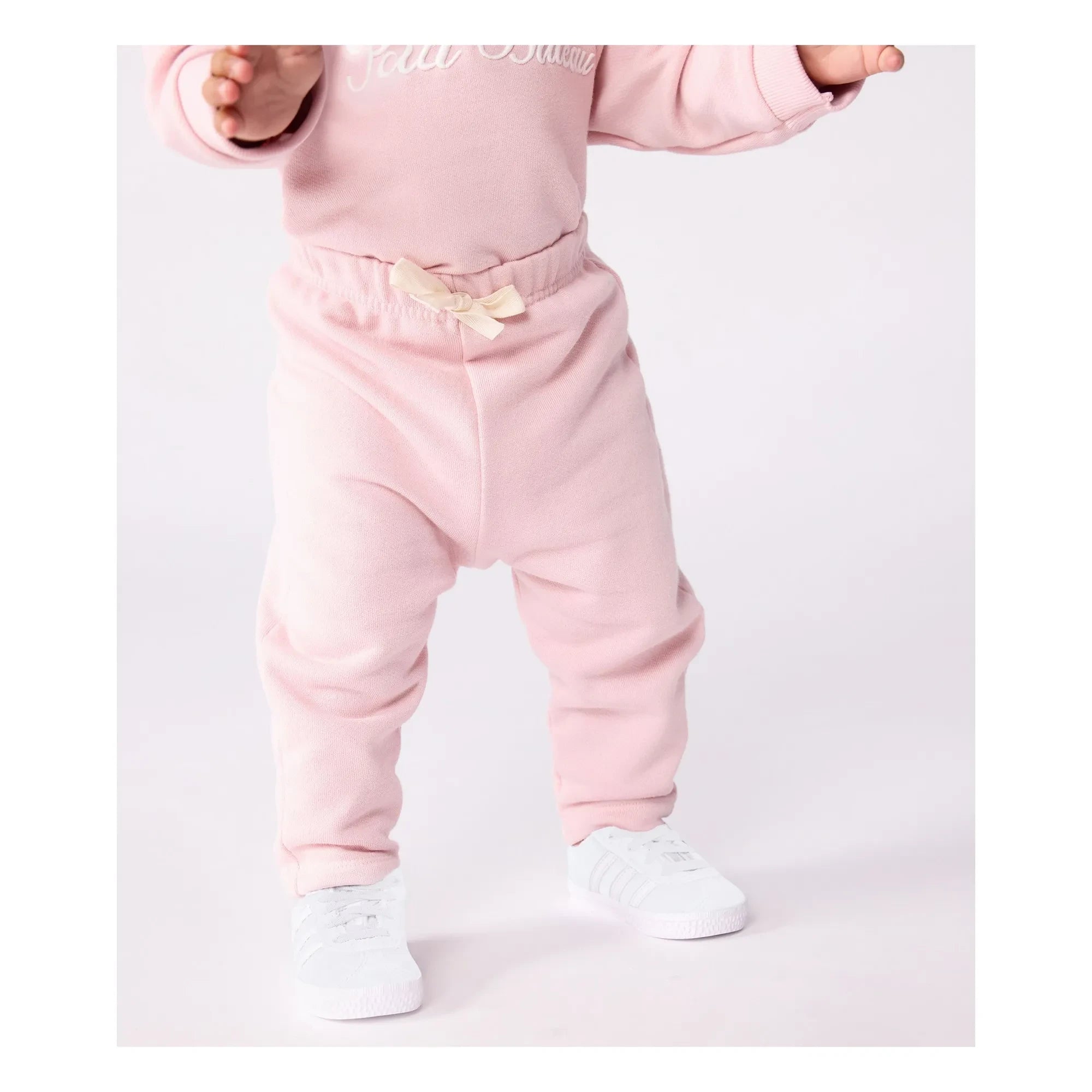 Petit Bateau - Pantalón de felpa de algodón orgánico | Rosa claro