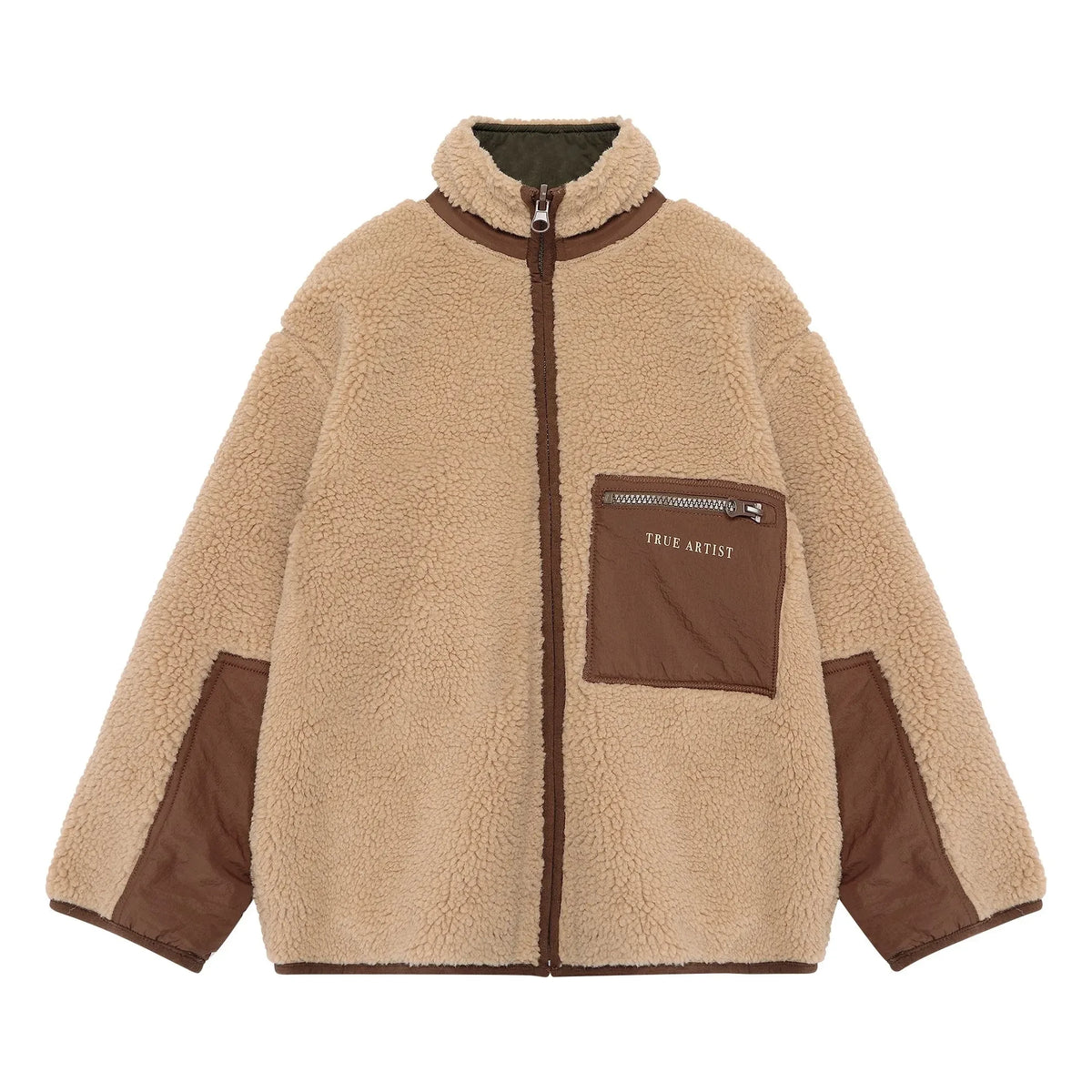 True Artist - Chaqueta Sherpa Reversible N°3 | Marrón