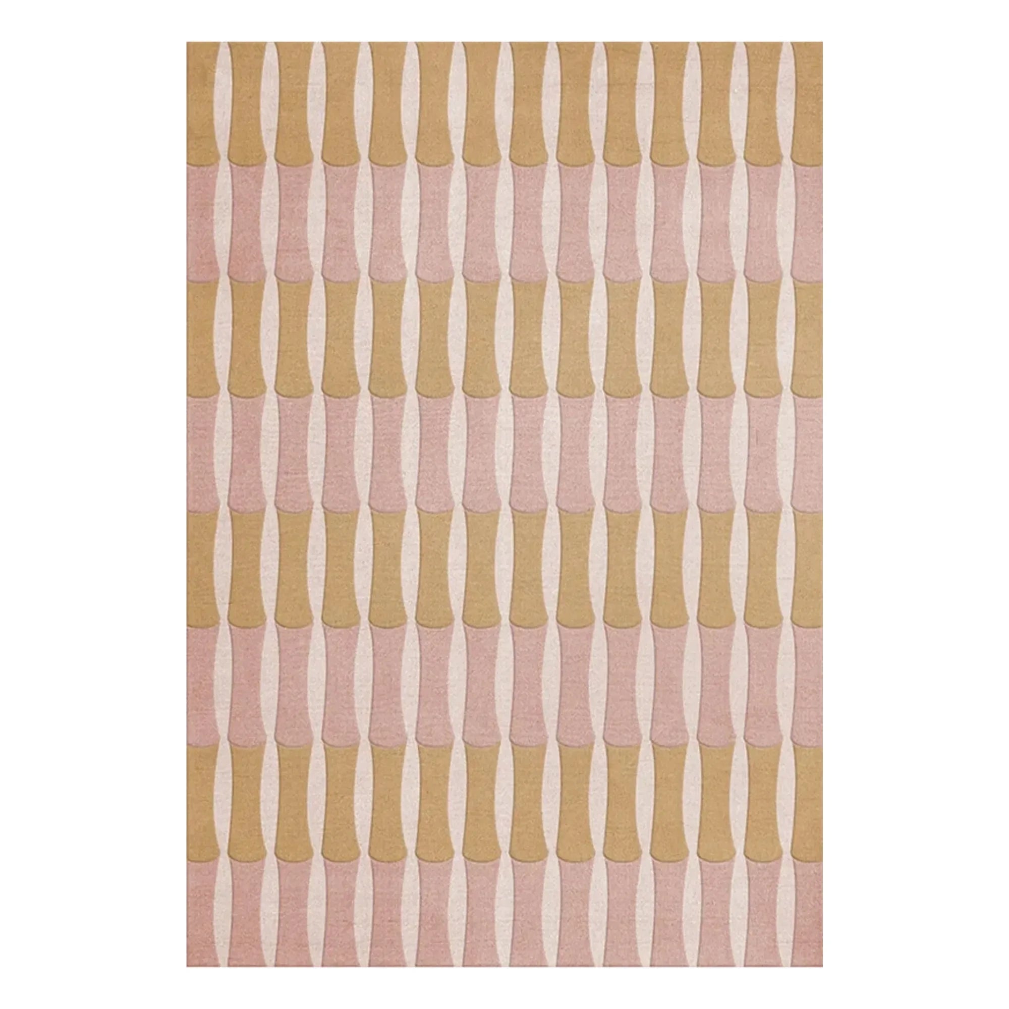 En capas - Alfombra de lana Bosque de bambú, Alice Crawley | Rosa