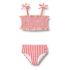 Trigo - Bañador Carla de Fibras Recicladas con Rayas | Rojo