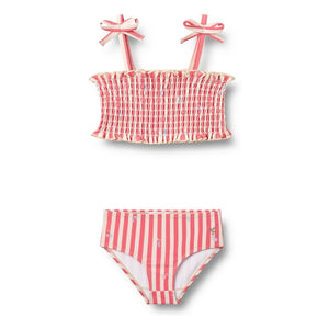 Trigo - Bañador Carla de Fibras Recicladas con Rayas | Rojo