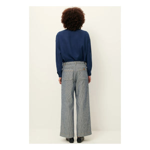 Sessùn - Pantalones de algodón Aldricks | Azul grisáceo