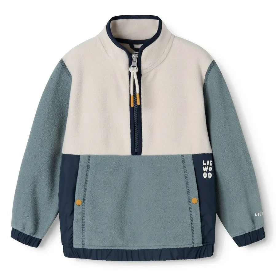 Liewood - Wynn Fleece Sweatshirt hecho de fibras recicladas | Azul