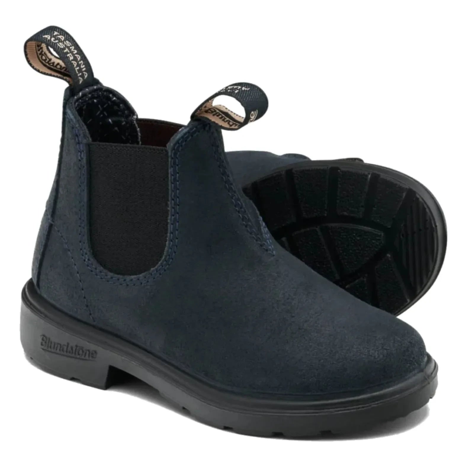 Blundstone - Botines Chelsea de Ante Encerado | Azul Marino