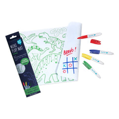 Superpetit - Set individual mini reversible con 4 rotuladores - Dinosaurio