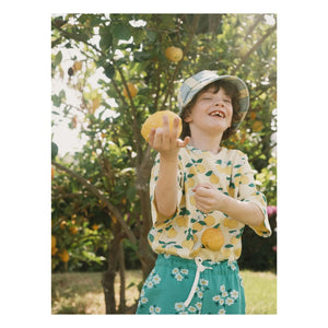 Tinycottons - Camiseta en relieve Naranja Algodón orgánico | Amarillo pálido