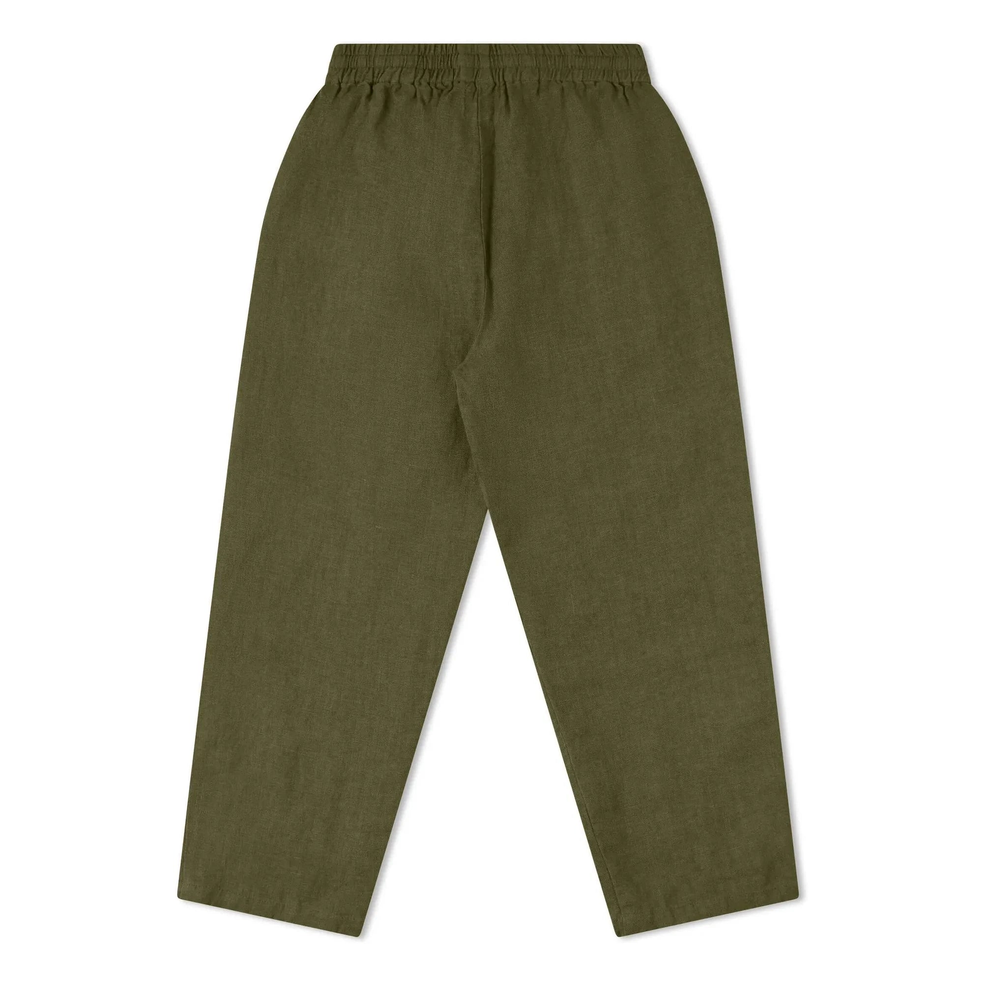 Matona - Pantalón de lino de jardín | Verde oliva