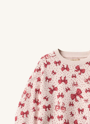 Wheat - Sudadera Lia con nudo, algodón orgánico | Rosa chicle