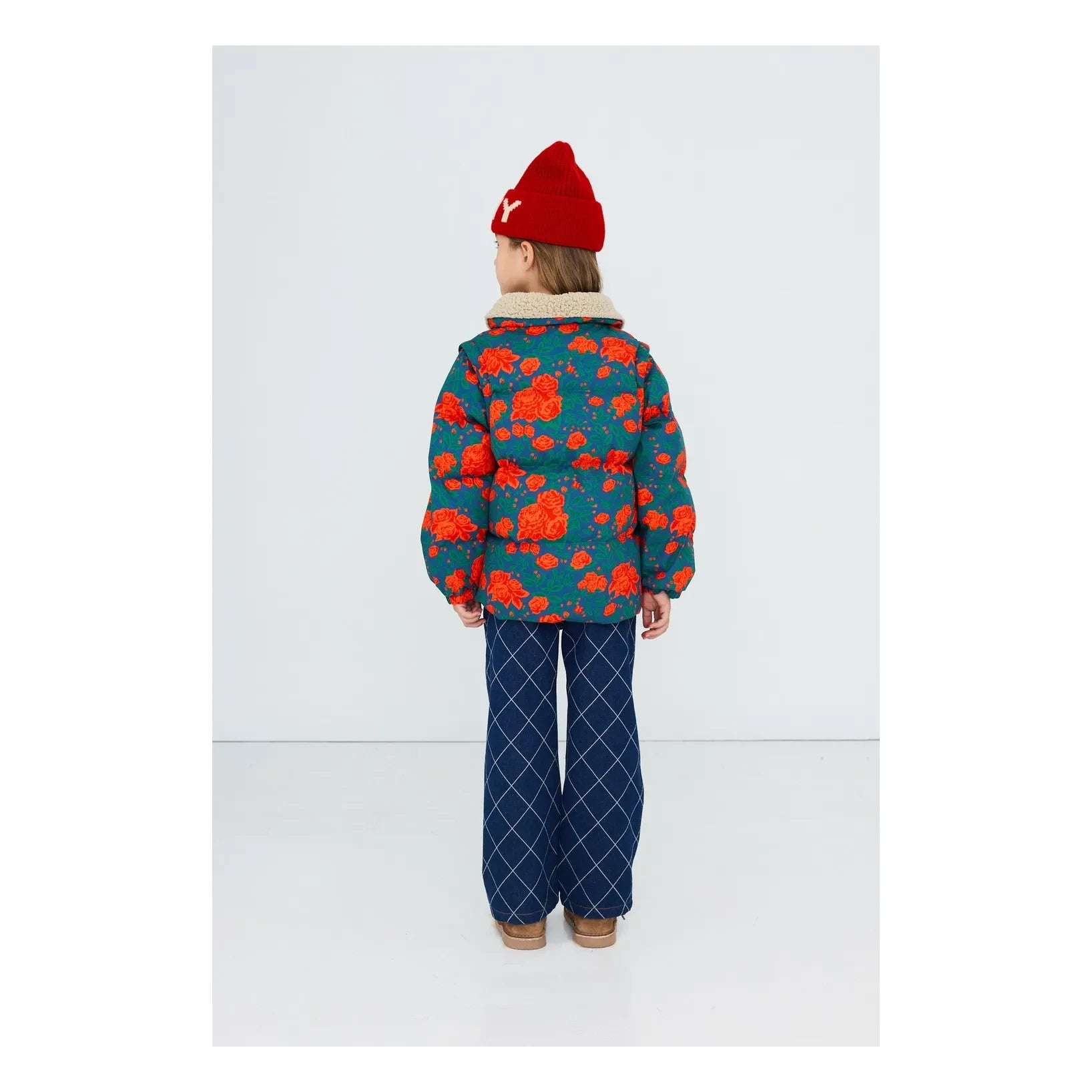 Tinycottons - Roses Kapitone Mont | Mavi