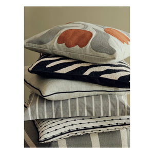 Broste Copenhagen - Funda de cojín Zebra | Negro/Blanco
