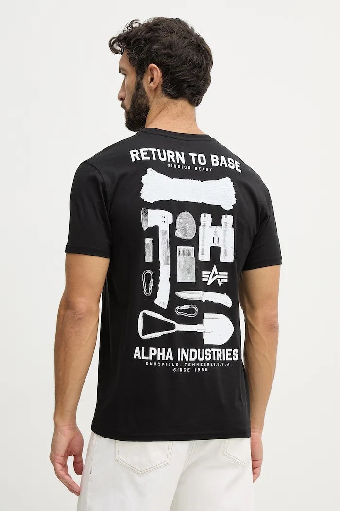 Camiseta de algodón Alpha Industries Return To Base