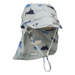 Liewood - Sombrero de protección UV Cecilia Sharks | Azul grisáceo