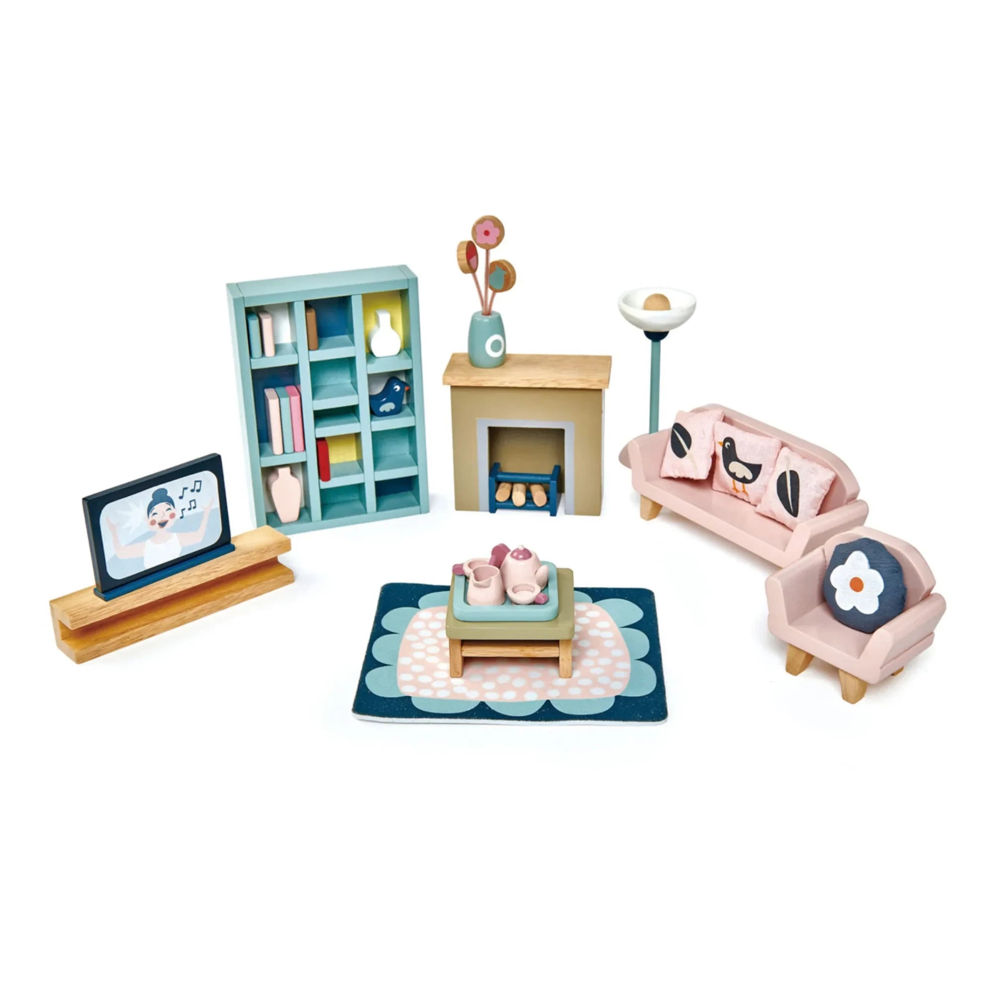 Tender Leaf Toys - Set de Muebles de Salón para Casa de Muñecas
