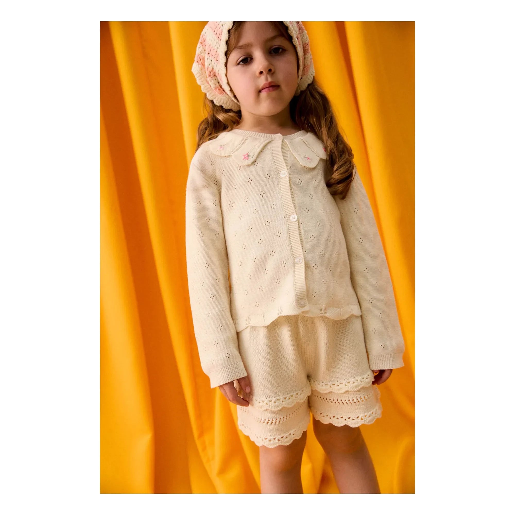 Louise Misha - Chaleco Pointelle Mynalette | Crema