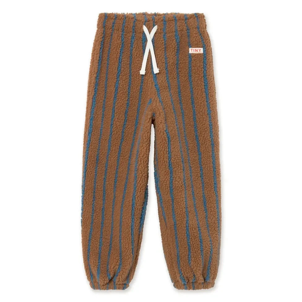 Tinycottons - Çizgili Sherpa Tarzı Jogger | Kahverengi