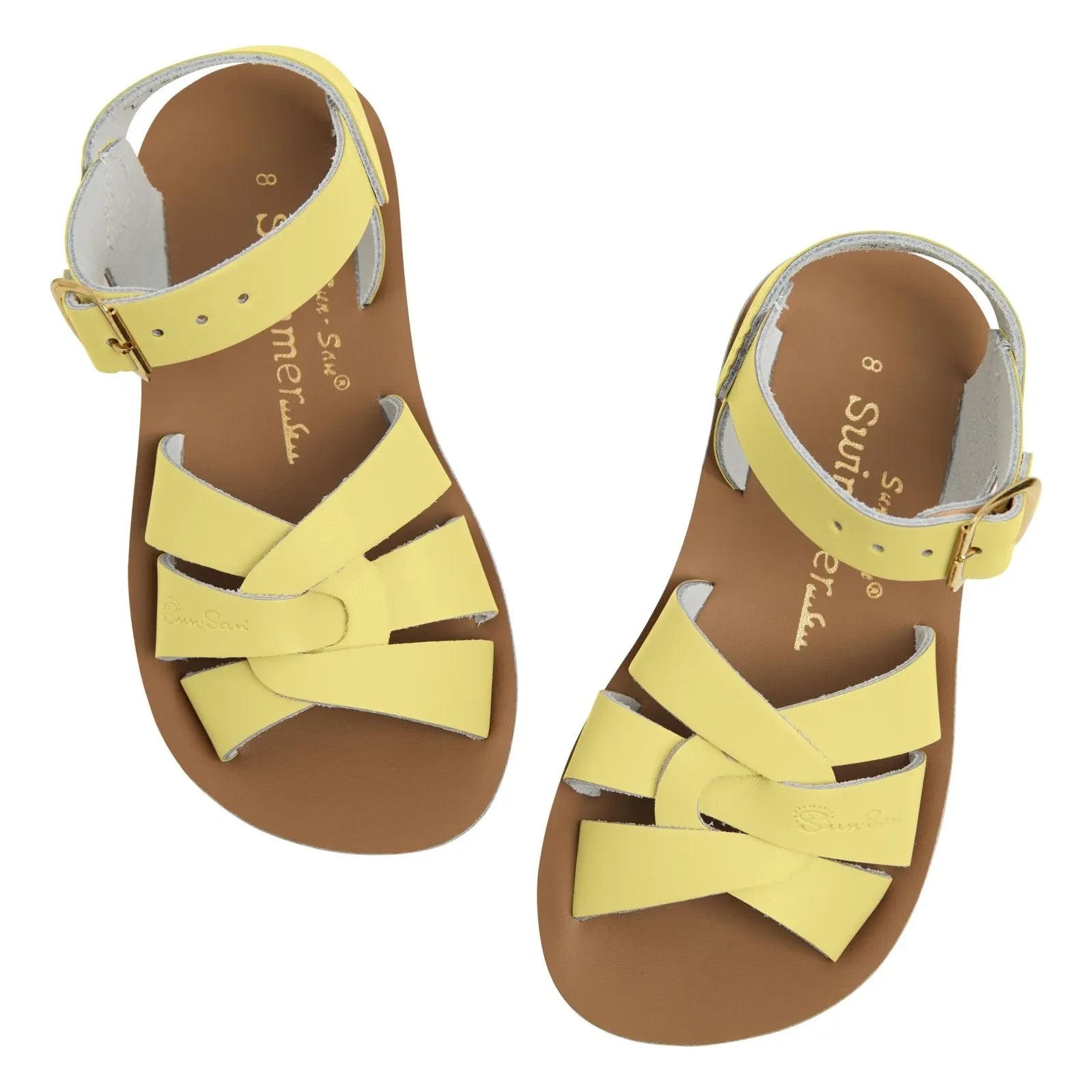 Salt-Water - Sandalias de cuero impermeables | Amarillo pálido