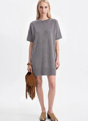 Vanessa Bruno - Vestido Hermione de lana merino | gris jaspeado