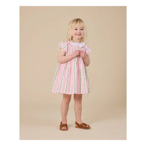 Goldie + Ace - Vestido fruncido a rayas | Rosa