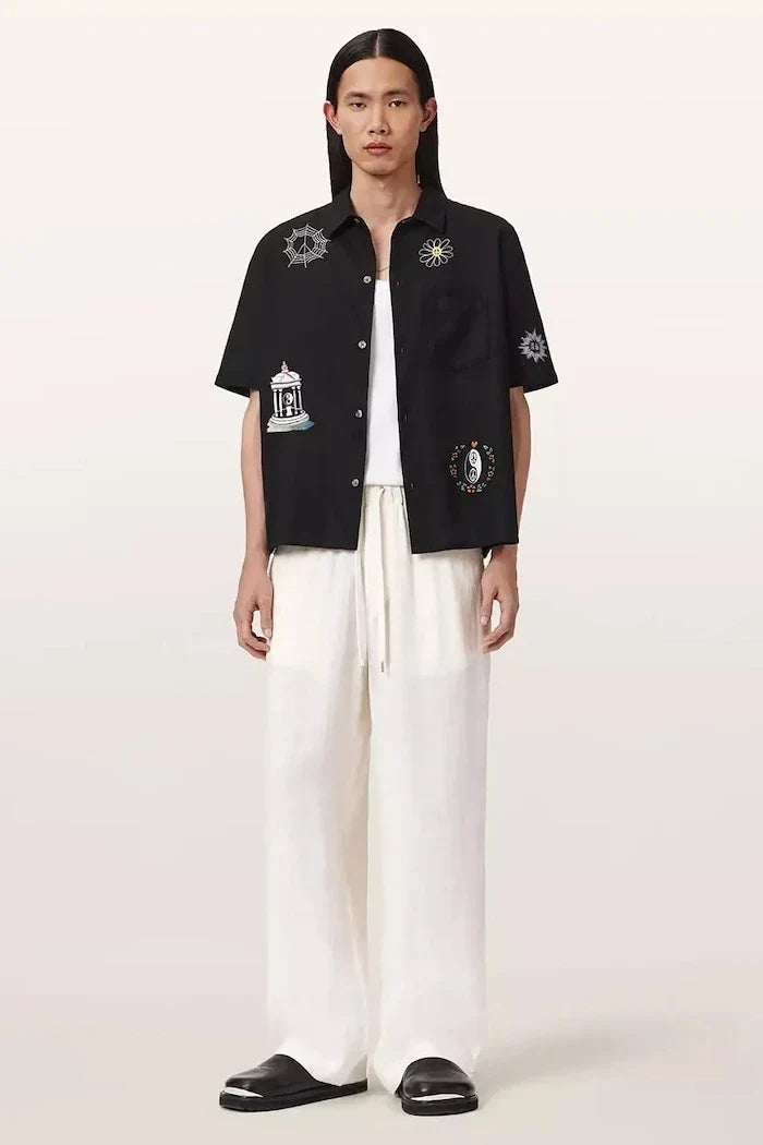 Camisa de lino AllSaints KARLTON