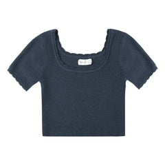 Rylee + Cru - Minicamiseta Scallop | Azul marino