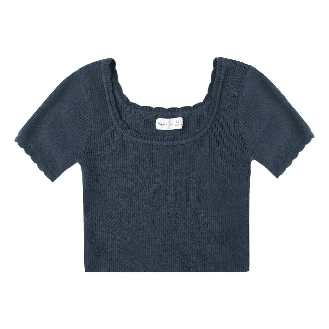 Rylee + Cru - Minicamiseta Scallop | Azul marino