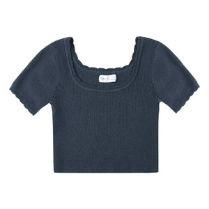 Rylee + Cru - Minicamiseta Scallop | Azul marino