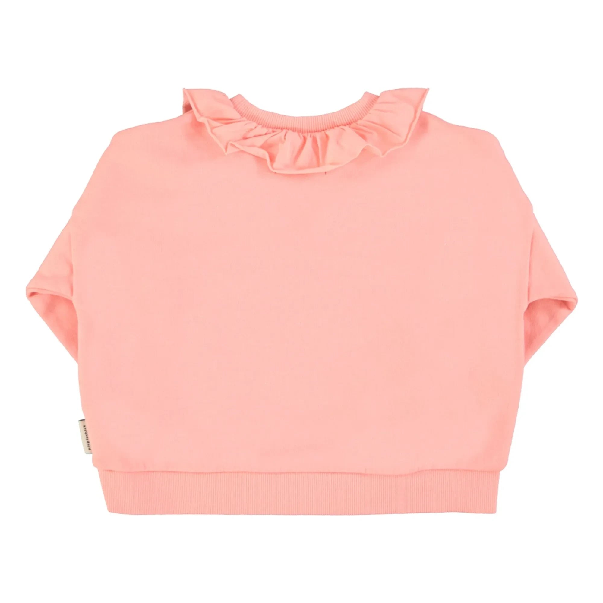 Piupiuchick - Sudadera con volantes de algodón orgánico con fresas | Rosa