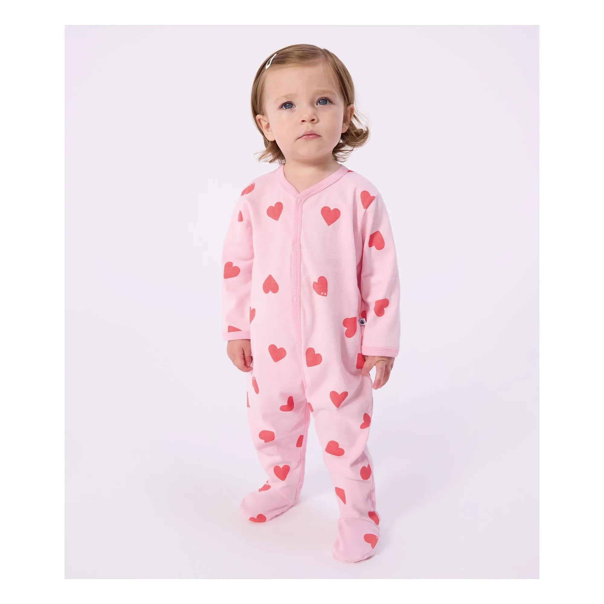 Petit Bateau - Pijama PB Corazones Buen Sueño | Rosa