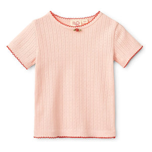 Flöss - Camiseta Pointelle Liva | Rosa Claro