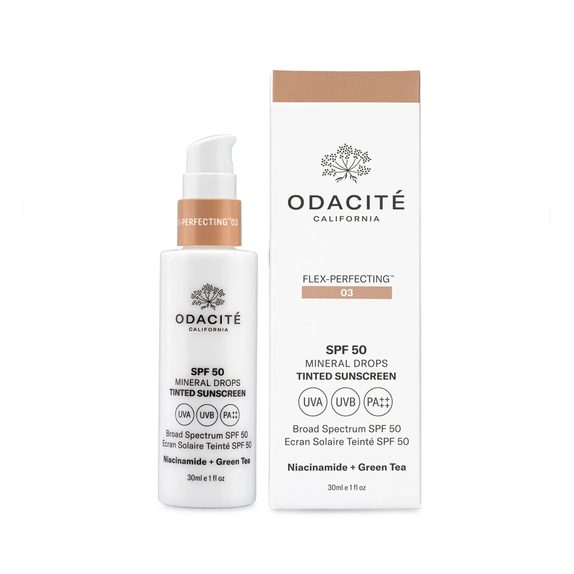 Odacité - Protector solar mineral con color en gotas SPF 50 Flex-Perfecting™ - 30 ml | 03
