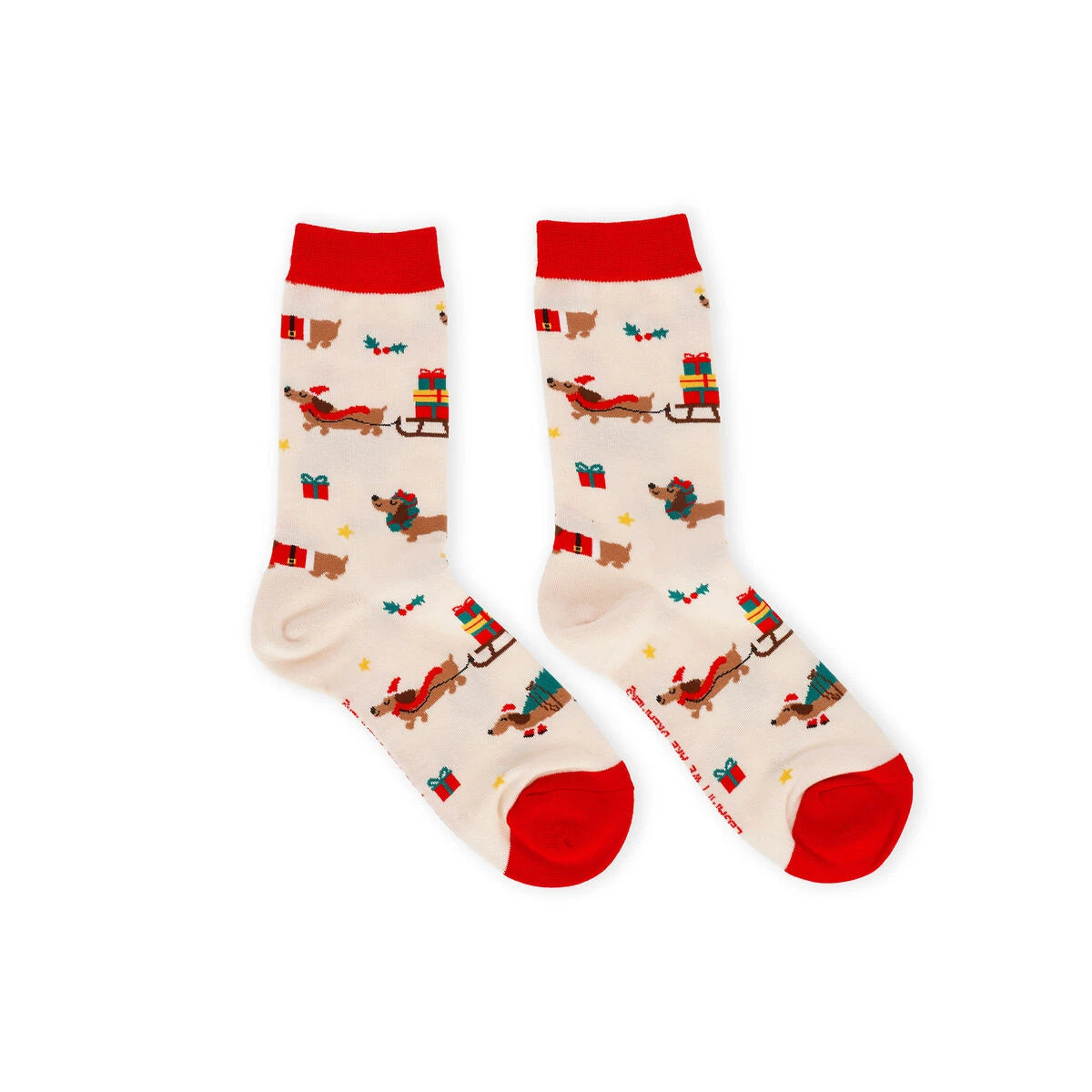 Legami - Calcetines de Navidad Dachshund Talla 41-47 - ¡Ajuste Perfecto!