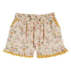 Emile et Ida - Short con volantes de algodón orgánico | Rosa pálido