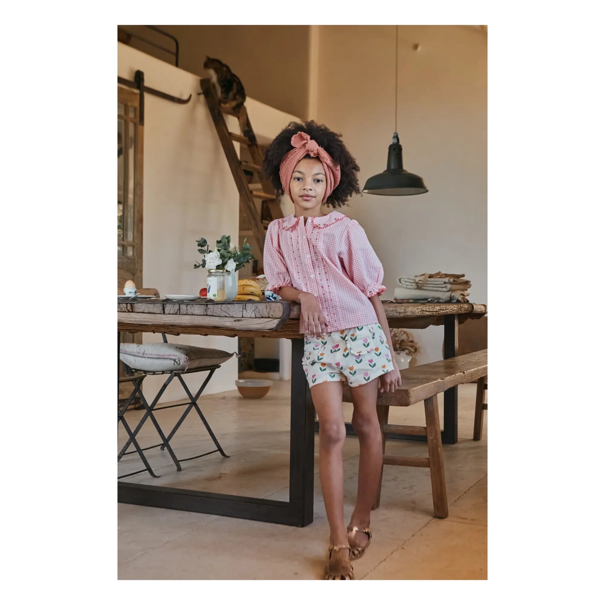 Emile et Ida - Short tulipán crema