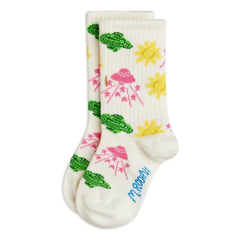 Mini Rodini - Calcetines de algodón orgánico Space | Crudo