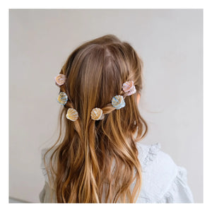 Mimi & Lula - Set de 6 pinzas mini conchas marinas | Crema