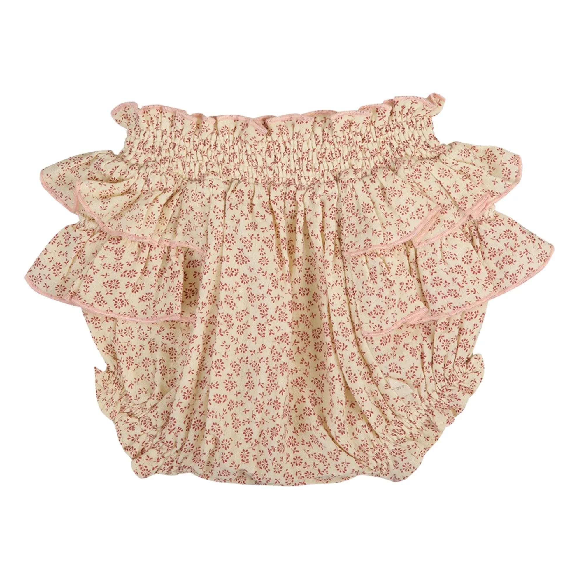 Lilinoa - Braguita con Volantes de Gasa de Algodón Liberty para Niña | Crudo