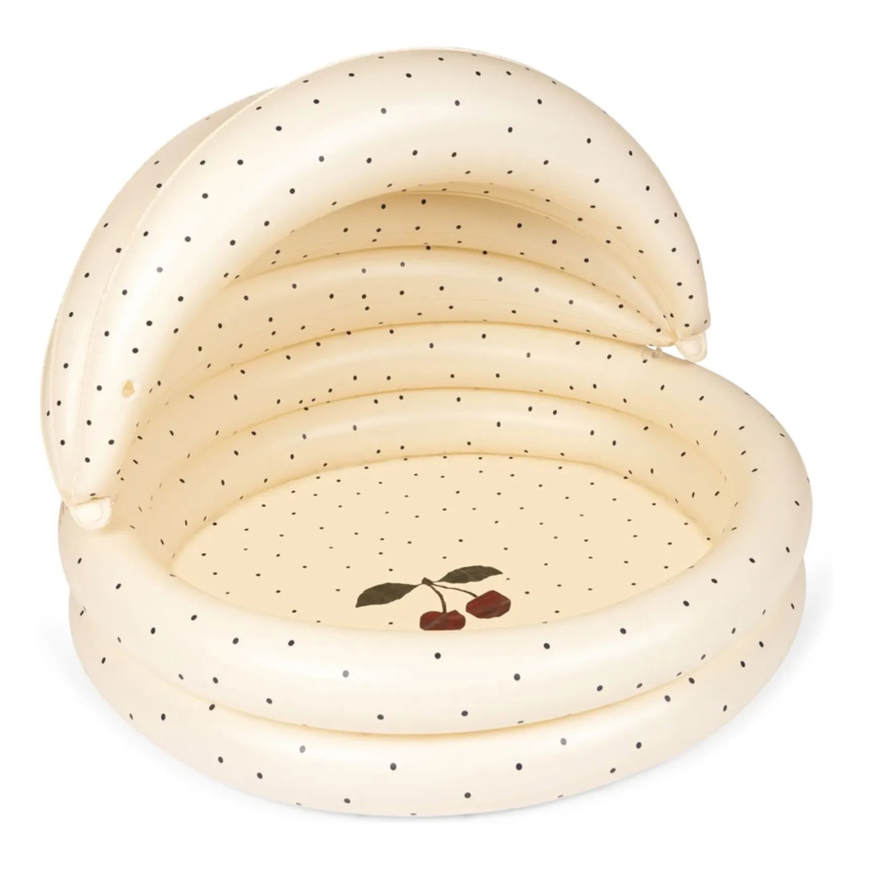 Konges Sløjd - Piscina hinchable con dosel, estampado de topos azul marino | Beige