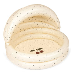 Konges Sløjd - Piscina hinchable con dosel, estampado de topos azul marino | Beige